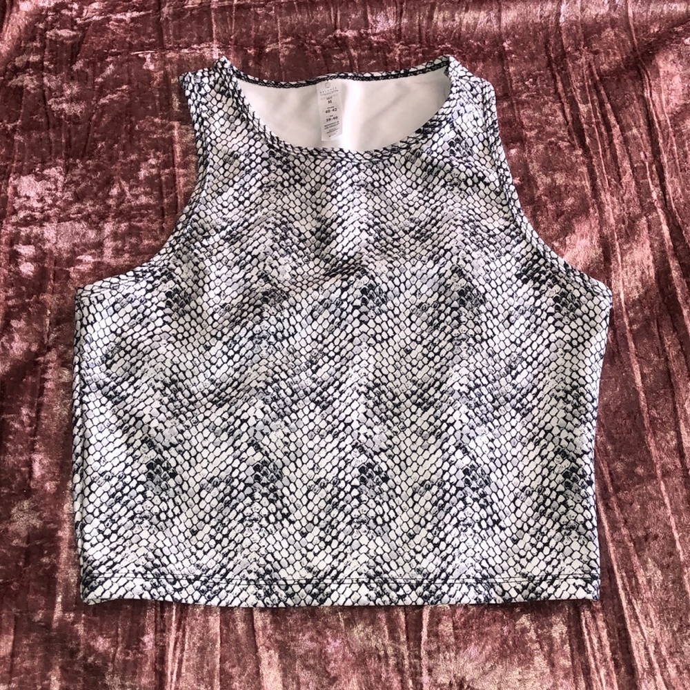 Snake Print Workout Crop Top